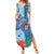 Fiji Day Family Matching Summer Maxi Dress and Hawaiian Shirt Tapa Pattern and Hibiscus Flower