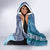 Fiji Day Hooded Blanket Tapa Pattern and Hibiscus Flower
