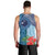 Fiji Day Men Tank Top Tapa Pattern and Hibiscus Flower