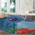 Fiji Day Round Carpet Tapa Pattern and Hibiscus Flower