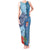 Fiji Day Tank Maxi Dress Tapa Pattern and Hibiscus Flower