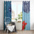 Fiji Day Window Curtain Tapa Pattern and Hibiscus Flower