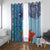 Fiji Day Window Curtain Tapa Pattern and Hibiscus Flower