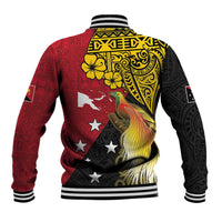 Papua New Guinea Independence Day Baseball Jacket Bird-of-Paradise with Map and Polynesian Pattern LT03 - Polynesian Pride