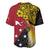 Papua New Guinea Independence Day Baseball Jersey Bird-of-Paradise with Map and Polynesian Pattern