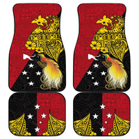 Papua New Guinea Independence Day Car Mats Bird-of-Paradise with Map and Polynesian Pattern LT03 - Polynesian Pride
