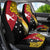 Papua New Guinea Independence Day Car Seat Cover Bird-of-Paradise with Map and Polynesian Pattern