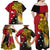 Papua New Guinea Independence Day Family Matching Off Shoulder Maxi Dress and Hawaiian Shirt Bird-of-Paradise with Map and Polynesian Pattern