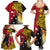 Papua New Guinea Independence Day Family Matching Summer Maxi Dress and Hawaiian Shirt Bird-of-Paradise with Map and Polynesian Pattern