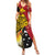 Papua New Guinea Independence Day Family Matching Summer Maxi Dress and Hawaiian Shirt Bird-of-Paradise with Map and Polynesian Pattern