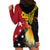 Papua New Guinea Independence Day Hoodie Dress Bird-of-Paradise with Map and Polynesian Pattern