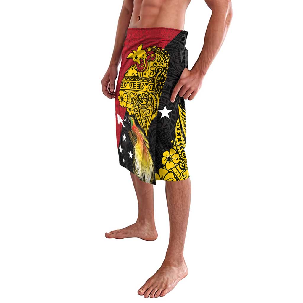 Papua New Guinea Independence Day Lavalava Bird-of-Paradise with Map and Polynesian Pattern LT03 - Polynesian Pride