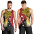 Papua New Guinea Independence Day Men Tank Top Bird-of-Paradise with Map and Polynesian Pattern