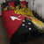 Papua New Guinea Independence Day Quilt Bed Set Bird-of-Paradise with Map and Polynesian Pattern