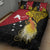 Papua New Guinea Independence Day Quilt Bed Set Bird-of-Paradise with Map and Polynesian Pattern