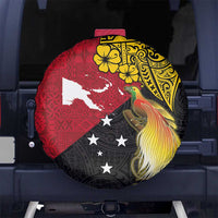 Papua New Guinea Independence Day Spare Tire Cover Bird-of-Paradise with Map and Polynesian Pattern LT03 - Polynesian Pride