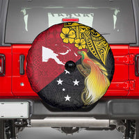 Papua New Guinea Independence Day Spare Tire Cover Bird-of-Paradise with Map and Polynesian Pattern LT03 - Polynesian Pride