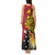Papua New Guinea Independence Day Tank Maxi Dress Bird-of-Paradise with Map and Polynesian Pattern