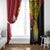 Papua New Guinea Independence Day Window Curtain Bird-of-Paradise with Map and Polynesian Pattern