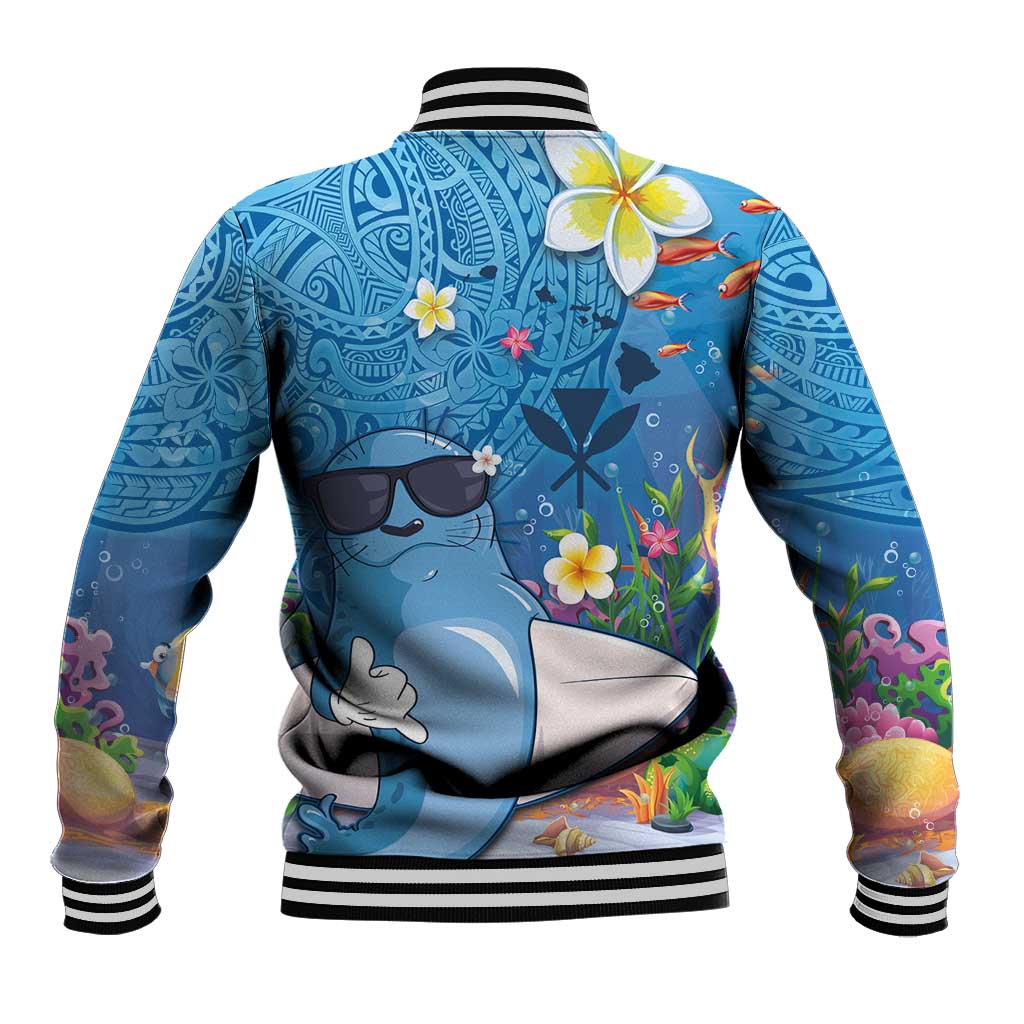 Aloha Hawaiian Monk Seal Baseball Jacket Polynesian Tattoo The Ocean and Undersea Vibe LT03 - Polynesian Pride