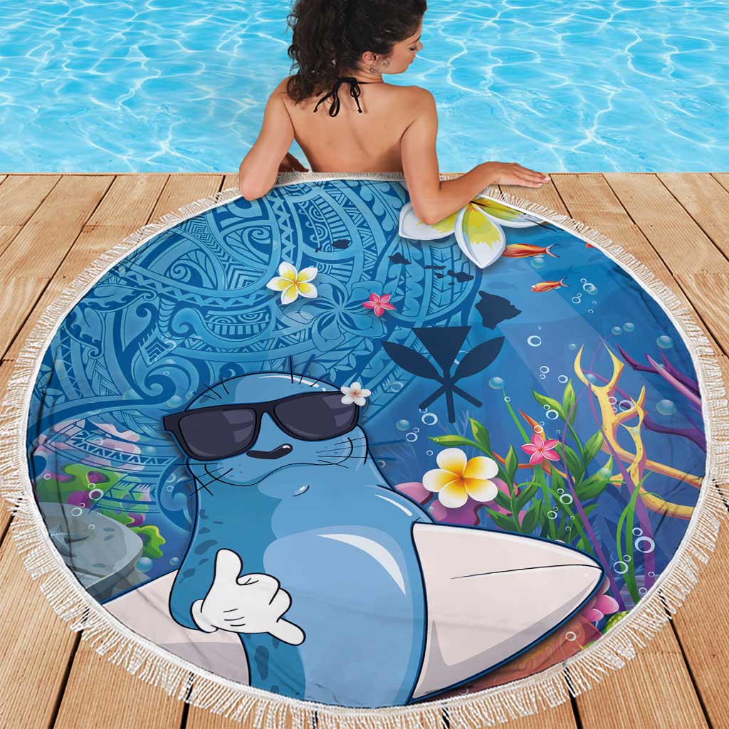 Aloha Hawaiian Monk Seal Beach Blanket Polynesian Tattoo The Ocean and Undersea Vibe LT03 - Polynesian Pride