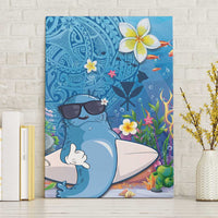 Aloha Hawaiian Monk Seal Canvas Wall Art Polynesian Tattoo The Ocean and Undersea Vibe LT03 Without Frame Blue - Polynesian Pride