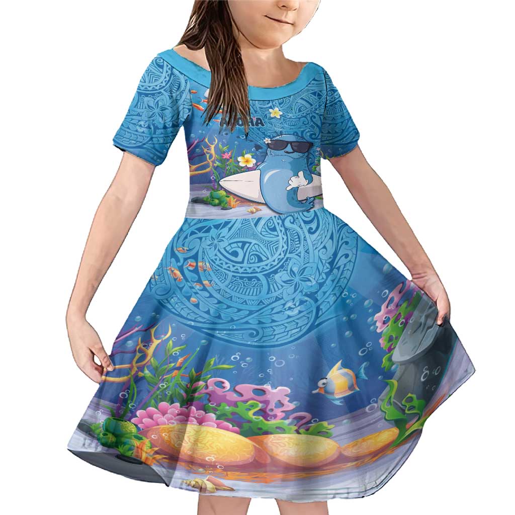 Aloha Hawaiian Monk Seal Family Matching Mermaid Dress and Hawaiian Shirt Polynesian Tattoo The Ocean and Undersea Vibe
