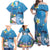 Aloha Hawaiian Monk Seal Family Matching Off Shoulder Maxi Dress and Hawaiian Shirt Polynesian Tattoo The Ocean and Undersea Vibe