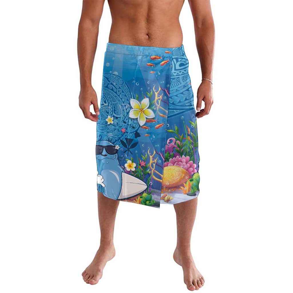 Aloha Hawaiian Monk Seal Lavalava Polynesian Tattoo The Ocean and Undersea Vibe LT03 Blue - Polynesian Pride