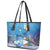 Aloha Hawaiian Monk Seal Leather Tote Bag Polynesian Tattoo The Ocean and Undersea Vibe