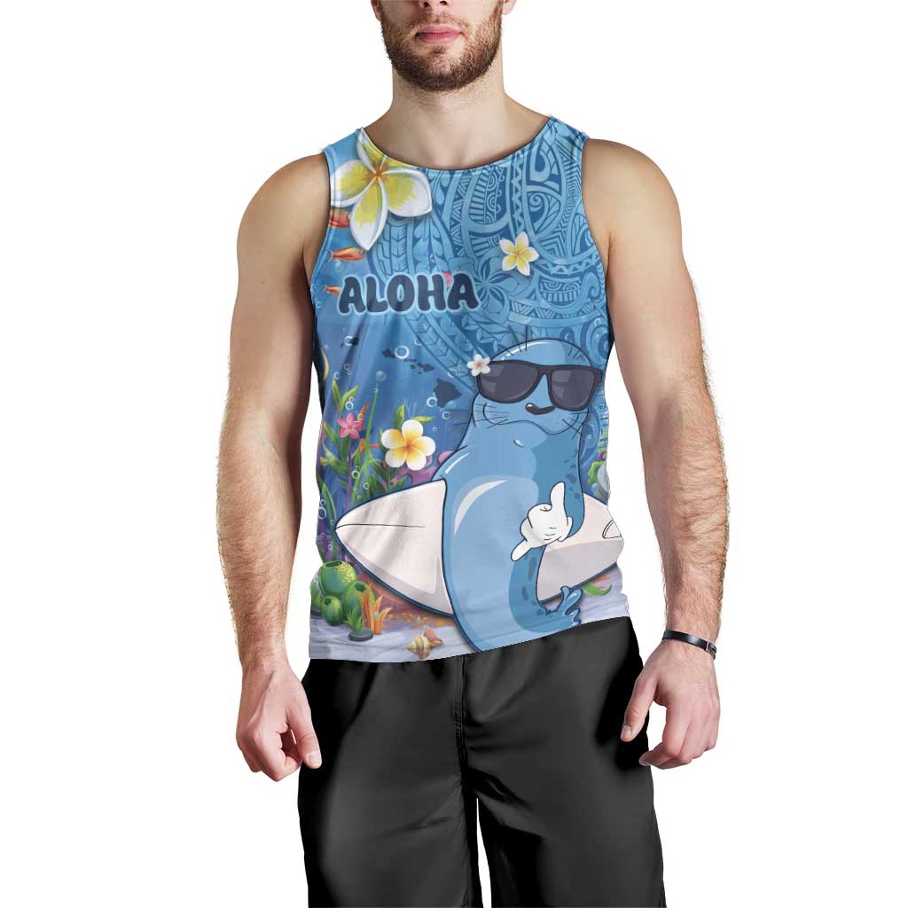 Aloha Hawaiian Monk Seal Men Tank Top Polynesian Tattoo The Ocean and Undersea Vibe LT03 - Polynesian Pride