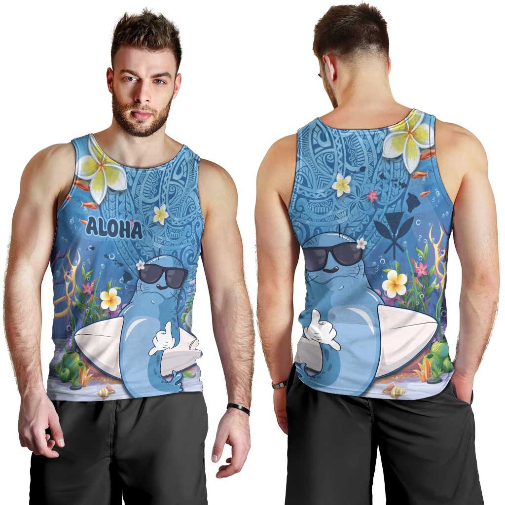 Aloha Hawaiian Monk Seal Men Tank Top Polynesian Tattoo The Ocean and Undersea Vibe LT03 - Polynesian Pride
