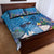 Aloha Hawaiian Monk Seal Quilt Bed Set Polynesian Tattoo The Ocean and Undersea Vibe