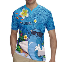 Aloha Hawaiian Monk Seal Rugby Jersey Polynesian Tattoo The Ocean and Undersea Vibe LT03 - Polynesian Pride