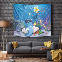 Aloha Hawaiian Monk Seal Tapestry Polynesian Tattoo The Ocean and Undersea Vibe