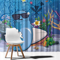 Aloha Hawaiian Monk Seal Window Curtain Polynesian Tattoo The Ocean and Undersea Vibe LT03 - Polynesian Pride