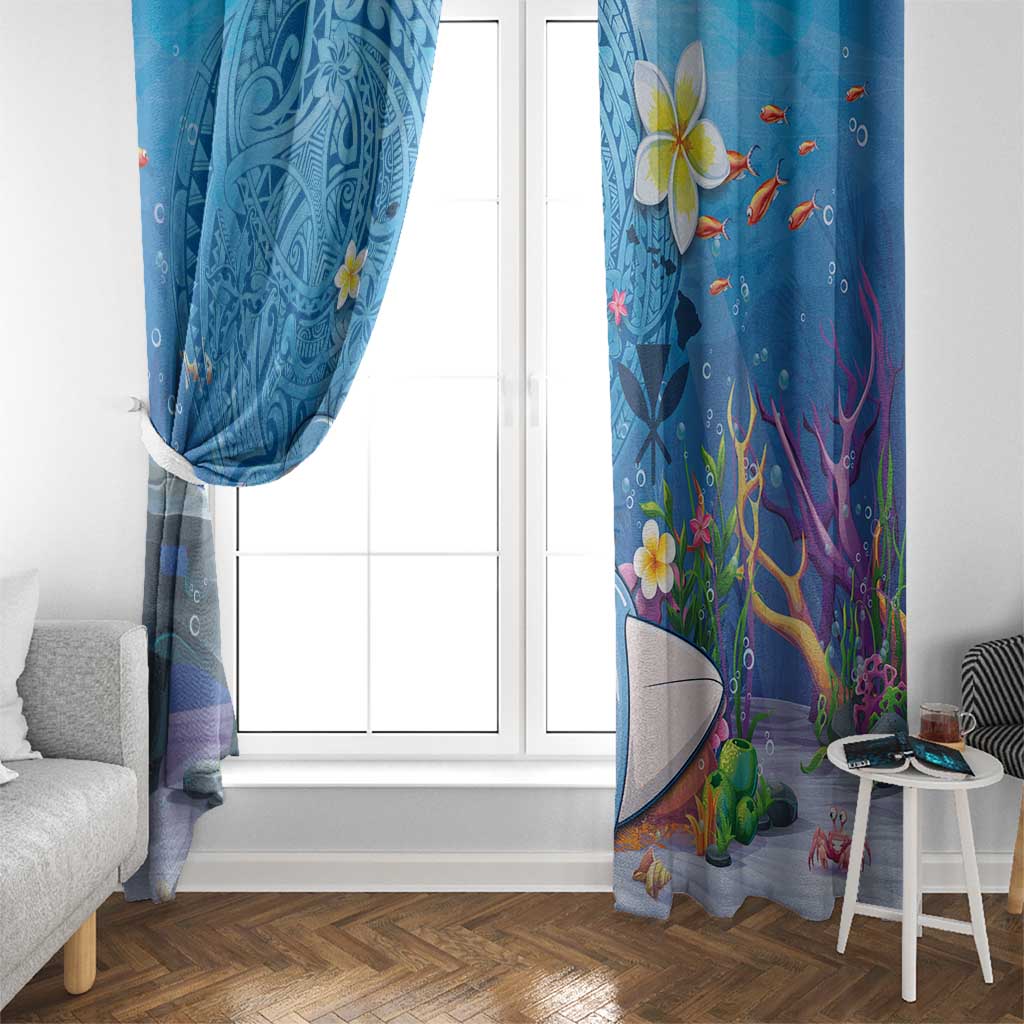 Aloha Hawaiian Monk Seal Window Curtain Polynesian Tattoo The Ocean and Undersea Vibe LT03 - Polynesian Pride