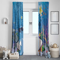 Aloha Hawaiian Monk Seal Window Curtain Polynesian Tattoo The Ocean and Undersea Vibe LT03 - Polynesian Pride