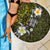 Hawaiian Turtle and Plumeria Beach Blanket Polynesian Tattoo and Tribal Elements Pattern Yellow Color