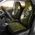 Hawaiian Turtle and Plumeria Car Seat Cover Polynesian Tattoo and Tribal Elements Pattern Yellow Color