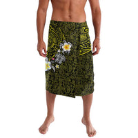 Hawaiian Turtle and Plumeria Lavalava Polynesian Tattoo and Tribal Elements Pattern Yellow Color LT03 Yellow - Polynesian Pride