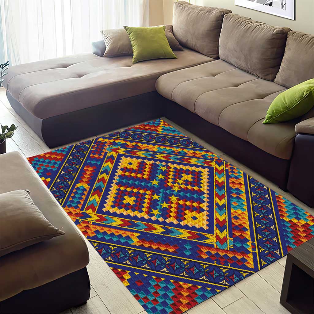 Kolose-Tuvalu Crochet Area Rug with Polynesian and Pacific Tattoos - Polynesian Pride