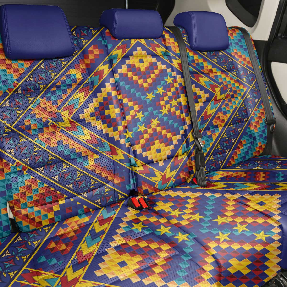 Kolose-Tuvalu Crochet Back Car Seat Cover with Polynesian and Pacific Tattoos - Polynesian Pride