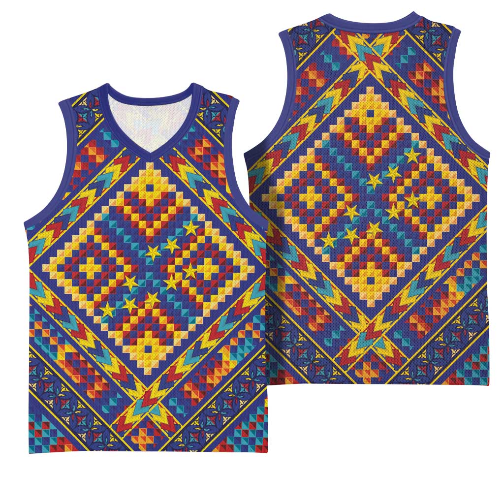 Kolose-Tuvalu Crochet Basketball Jersey with Polynesian and Pacific Tattoos - Polynesian Pride