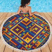 Kolose-Tuvalu Crochet Beach Blanket with Polynesian and Pacific Tattoos LT03 - Polynesian Pride