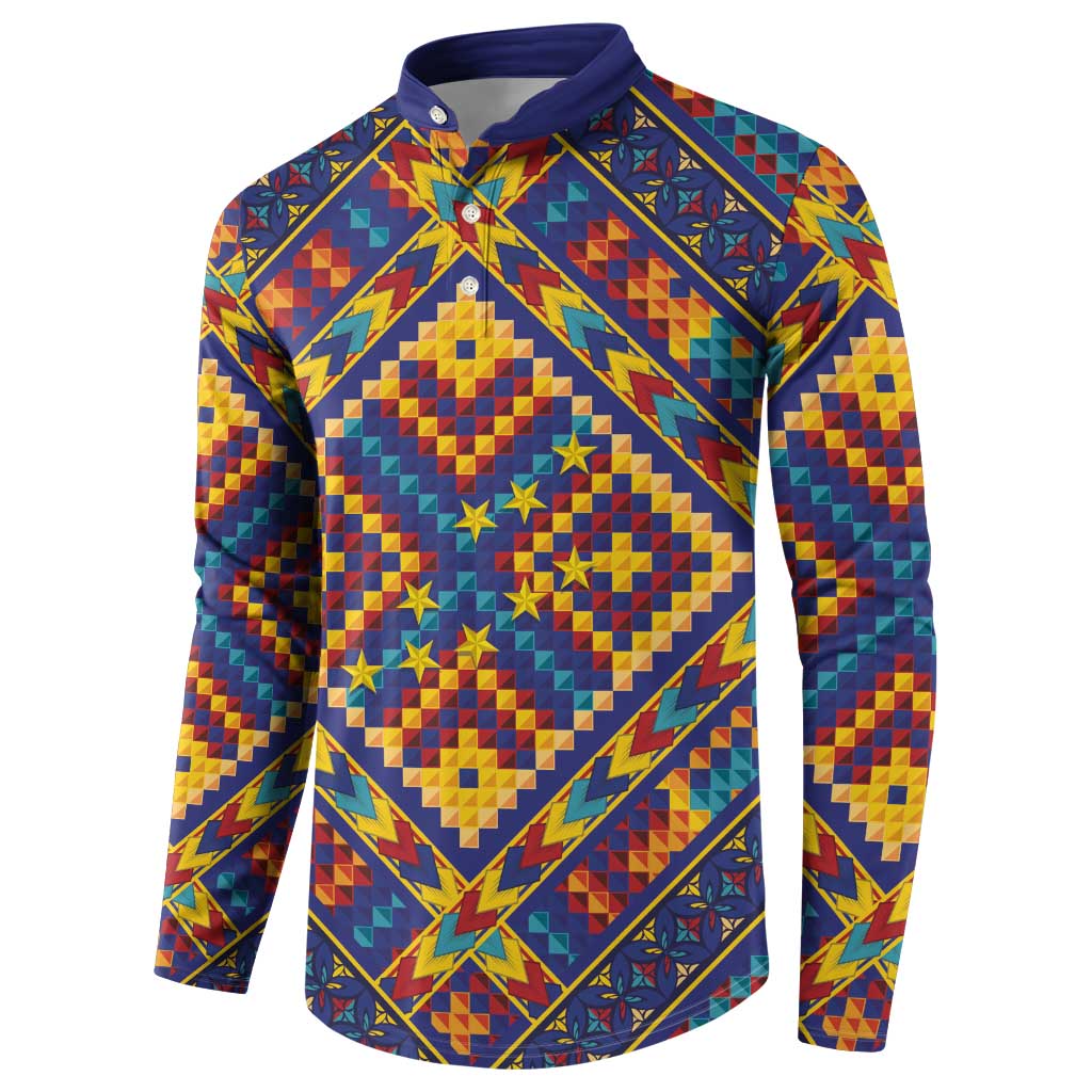 Kolose-Tuvalu Crochet Button Sweatshirt with Polynesian and Pacific Tattoos LT03 - Polynesian Pride