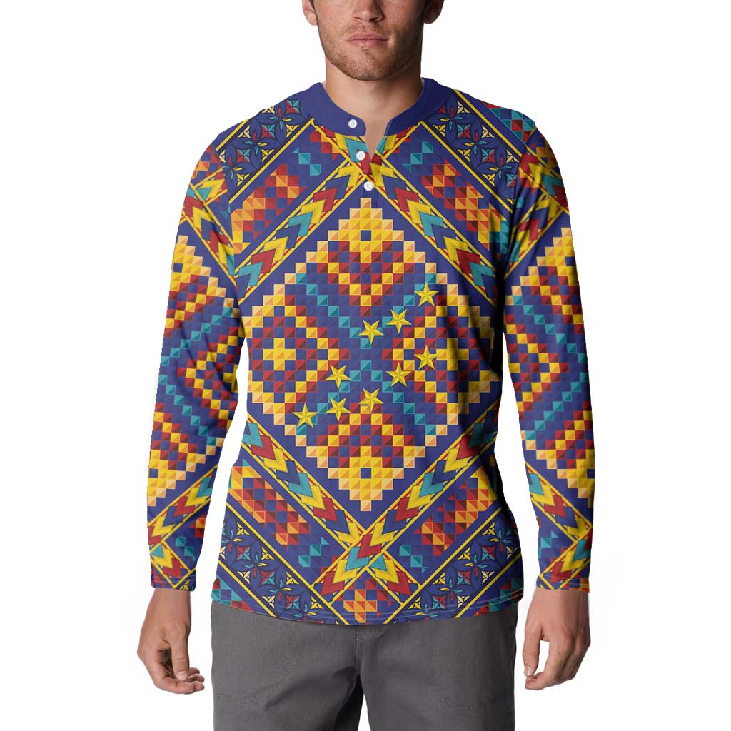 Kolose-Tuvalu Crochet Button Sweatshirt with Polynesian and Pacific Tattoos LT03 - Polynesian Pride