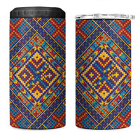 Kolose-Tuvalu Crochet 4 in 1 Can Cooler Tumbler with Polynesian and Pacific Tattoos LT03 One Size: 16 oz Navy - Polynesian Pride