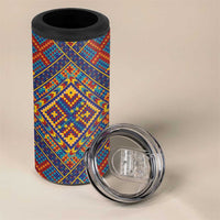 Kolose-Tuvalu Crochet 4 in 1 Can Cooler Tumbler with Polynesian and Pacific Tattoos LT03 - Polynesian Pride