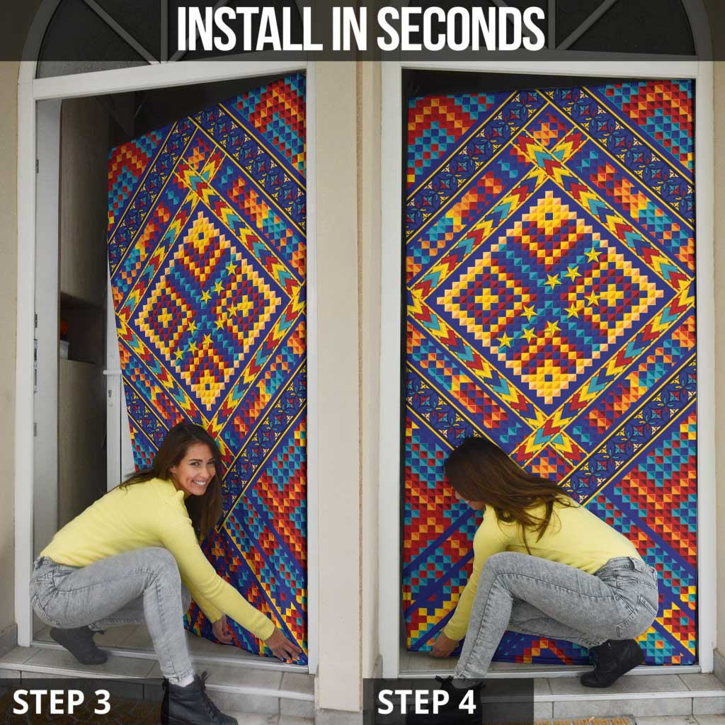 Kolose-Tuvalu Crochet Door Cover with Polynesian and Pacific Tattoos - Polynesian Pride